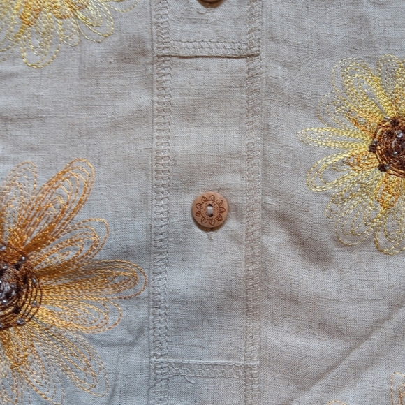 Kelly Scott Beige Khaki Button Down Jacket 2X - Picture 5 of 9